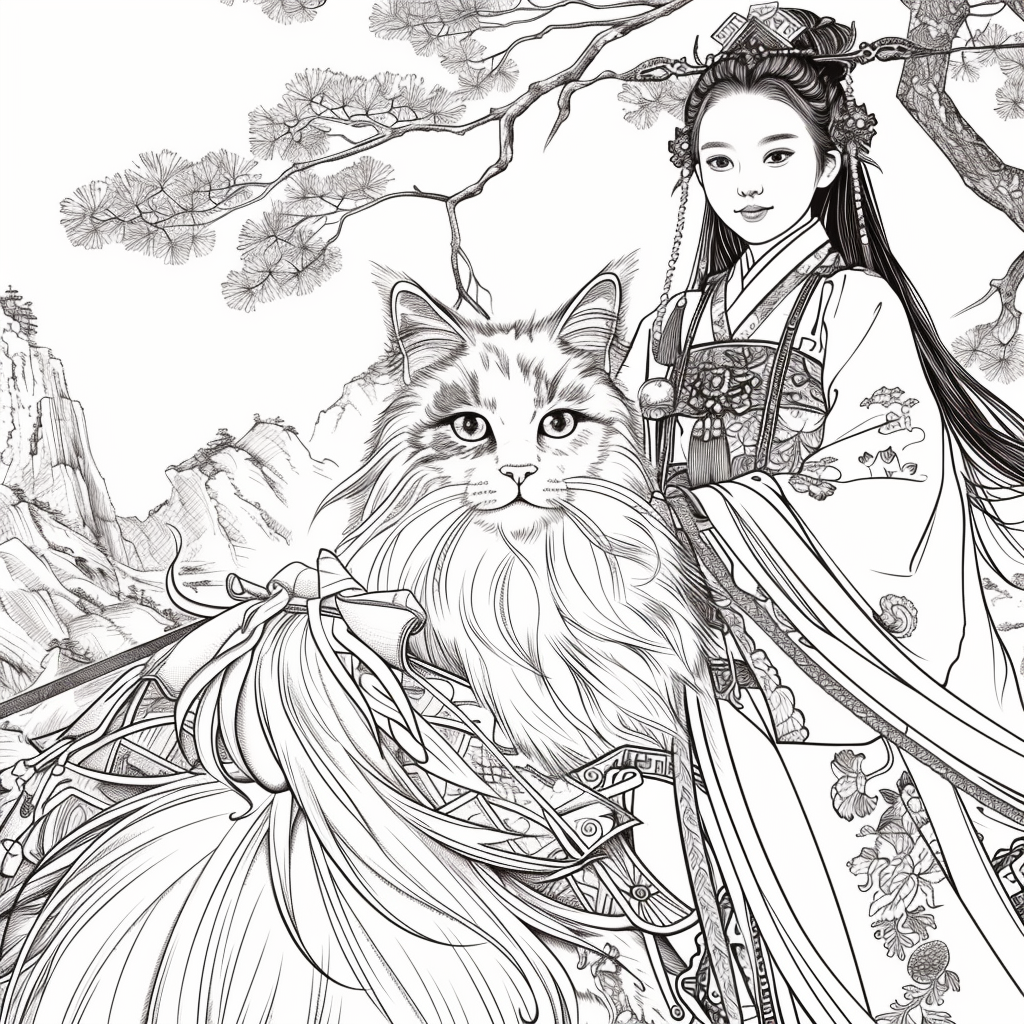 The Enchanted Princess and Her Loyal Cat