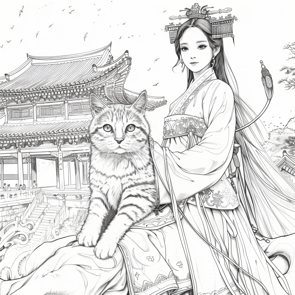 The Enchanted Princess and Her Loyal Cat