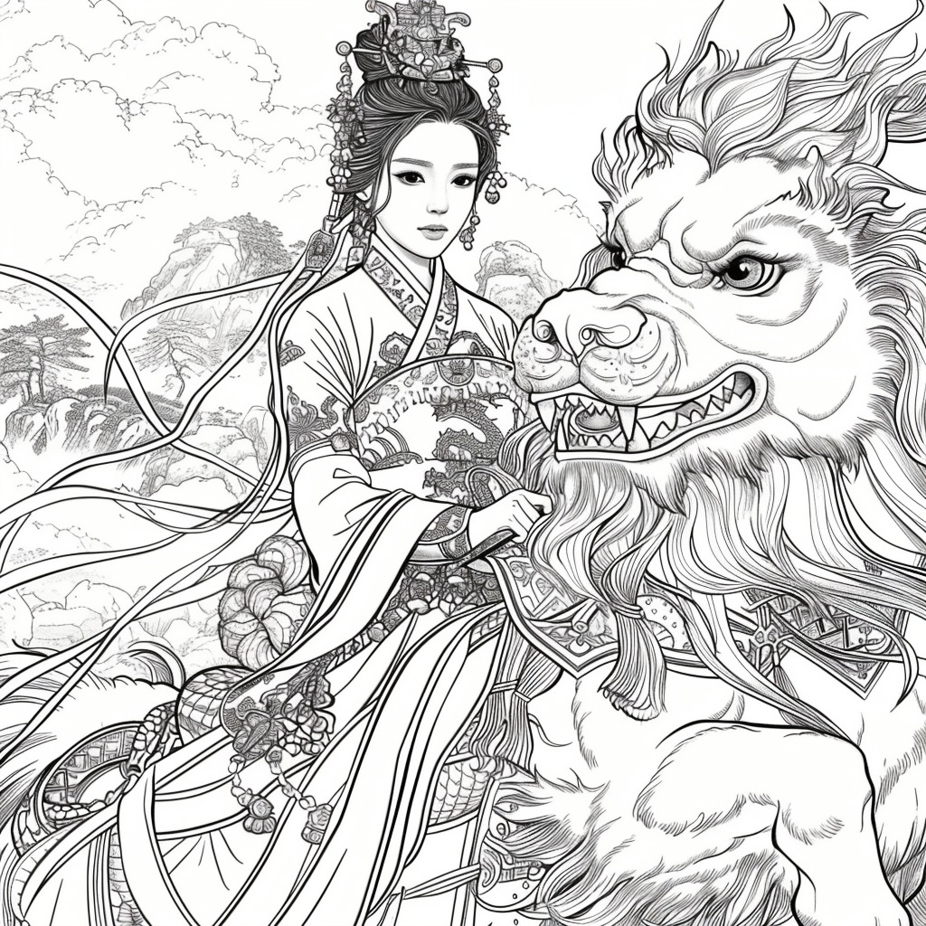 The Lion Rider of the Celestial Winds