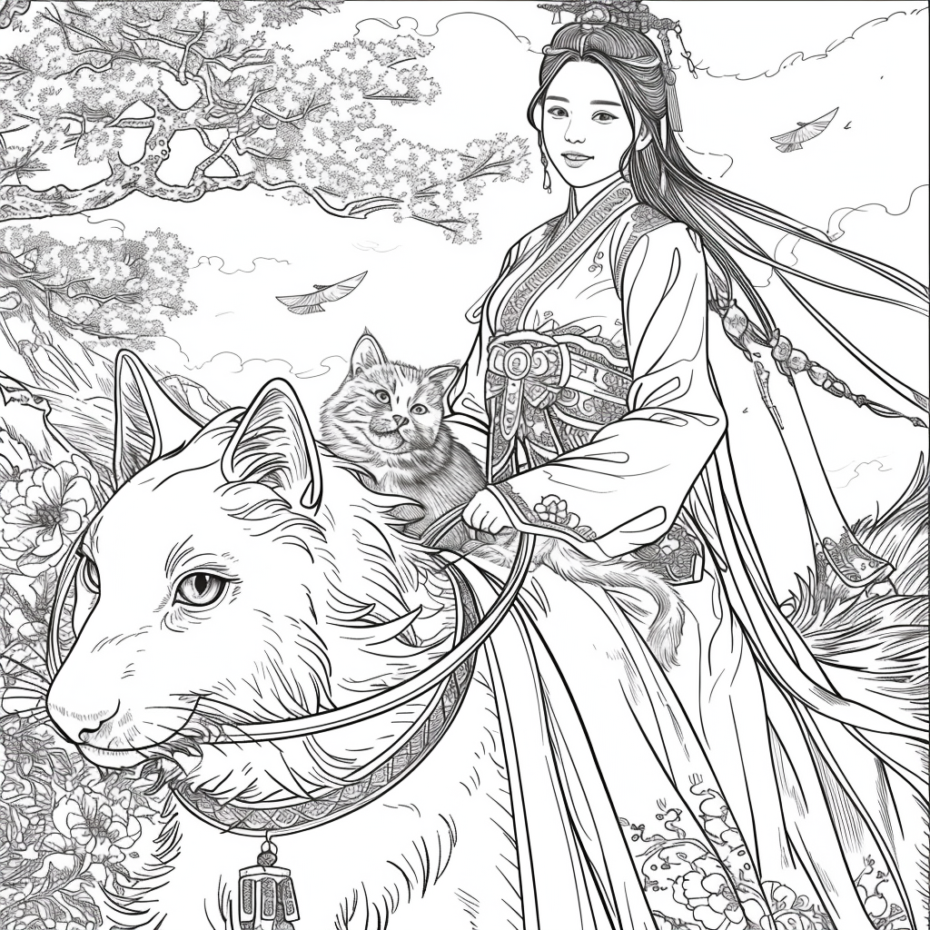 The Enchanted Princess and Her Loyal Cat