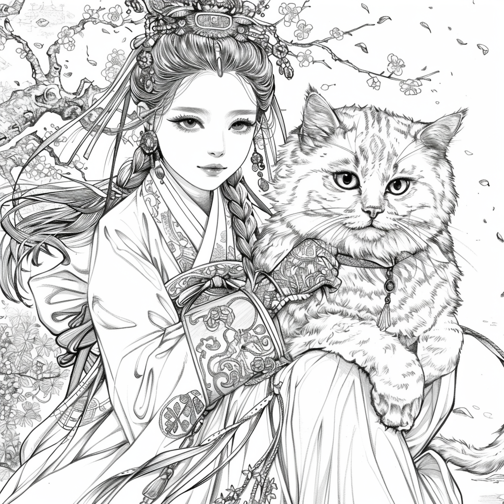 The Enchanted Princess and Her Loyal Cat