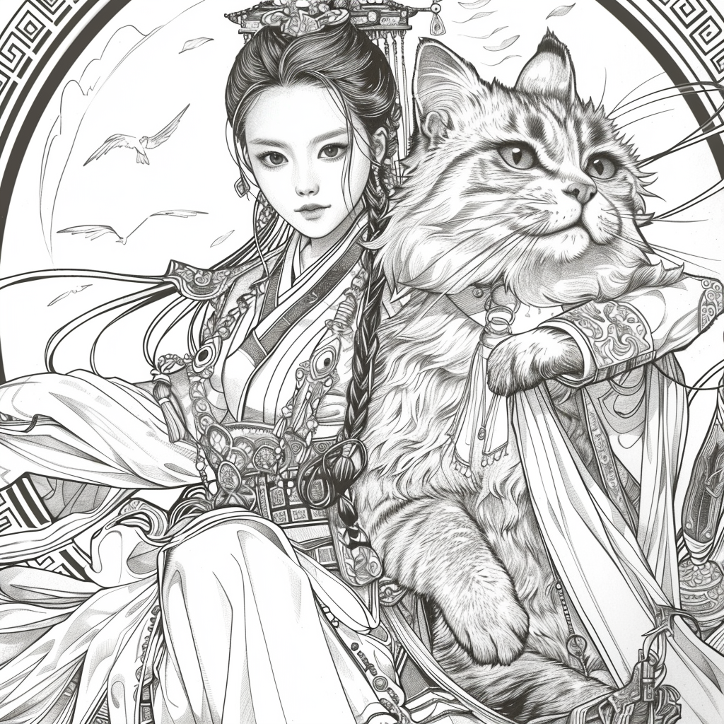 The Enchanted Princess and Her Loyal Cat