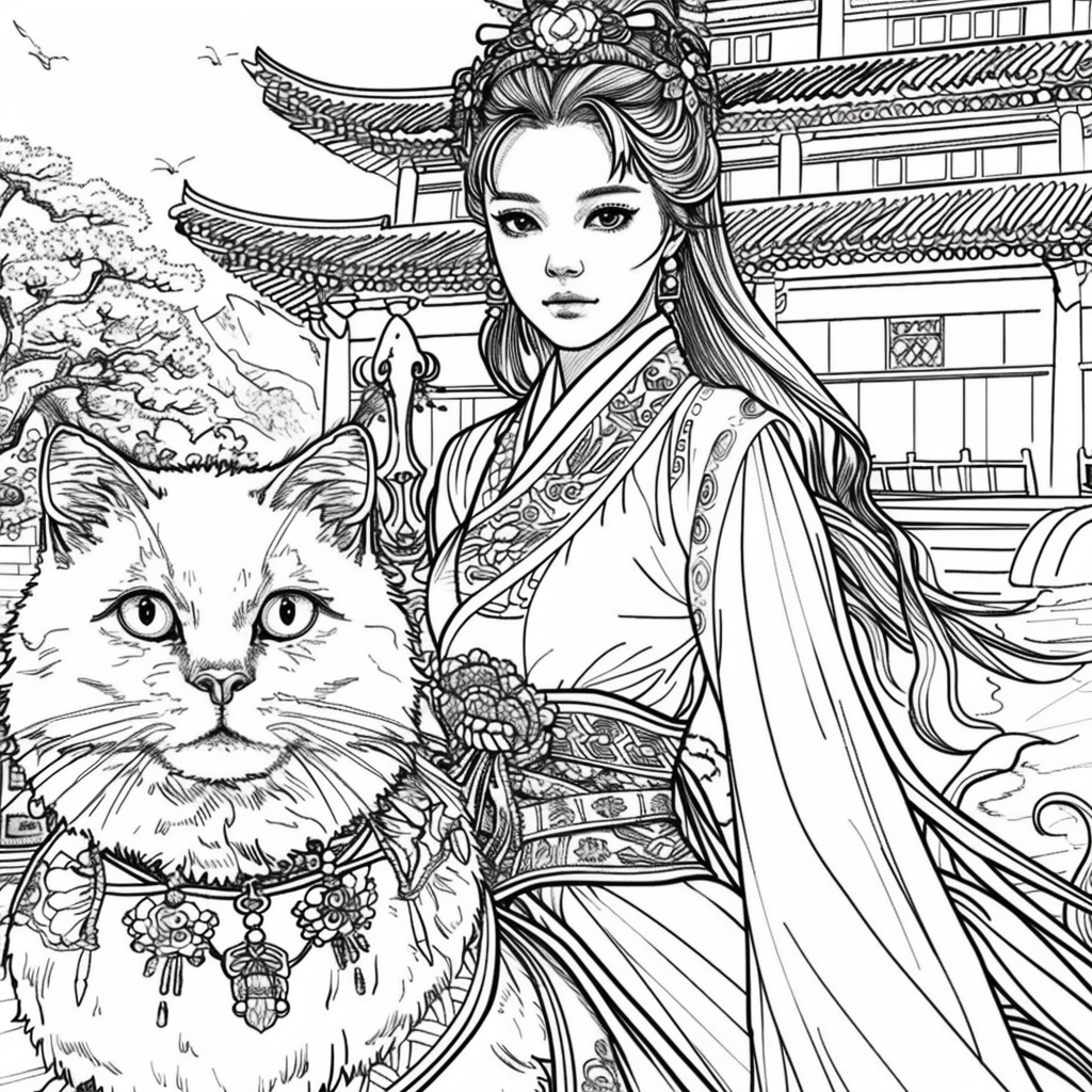 The Enchanted Princess and Her Loyal Cat