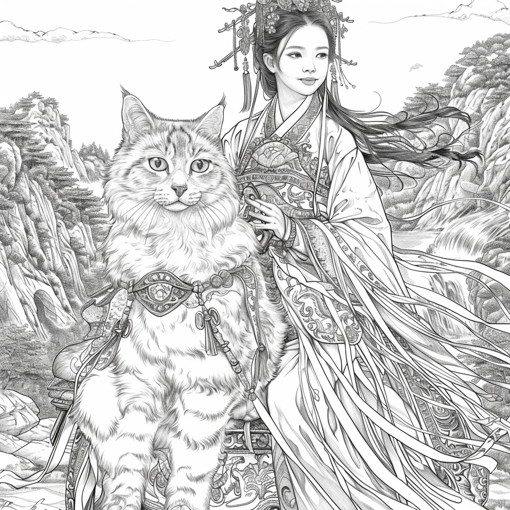The Enchanted Princess and Her Loyal Cat