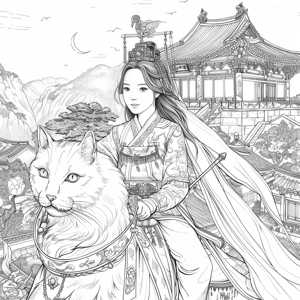 The Enchanted Princess and Her Loyal Cat