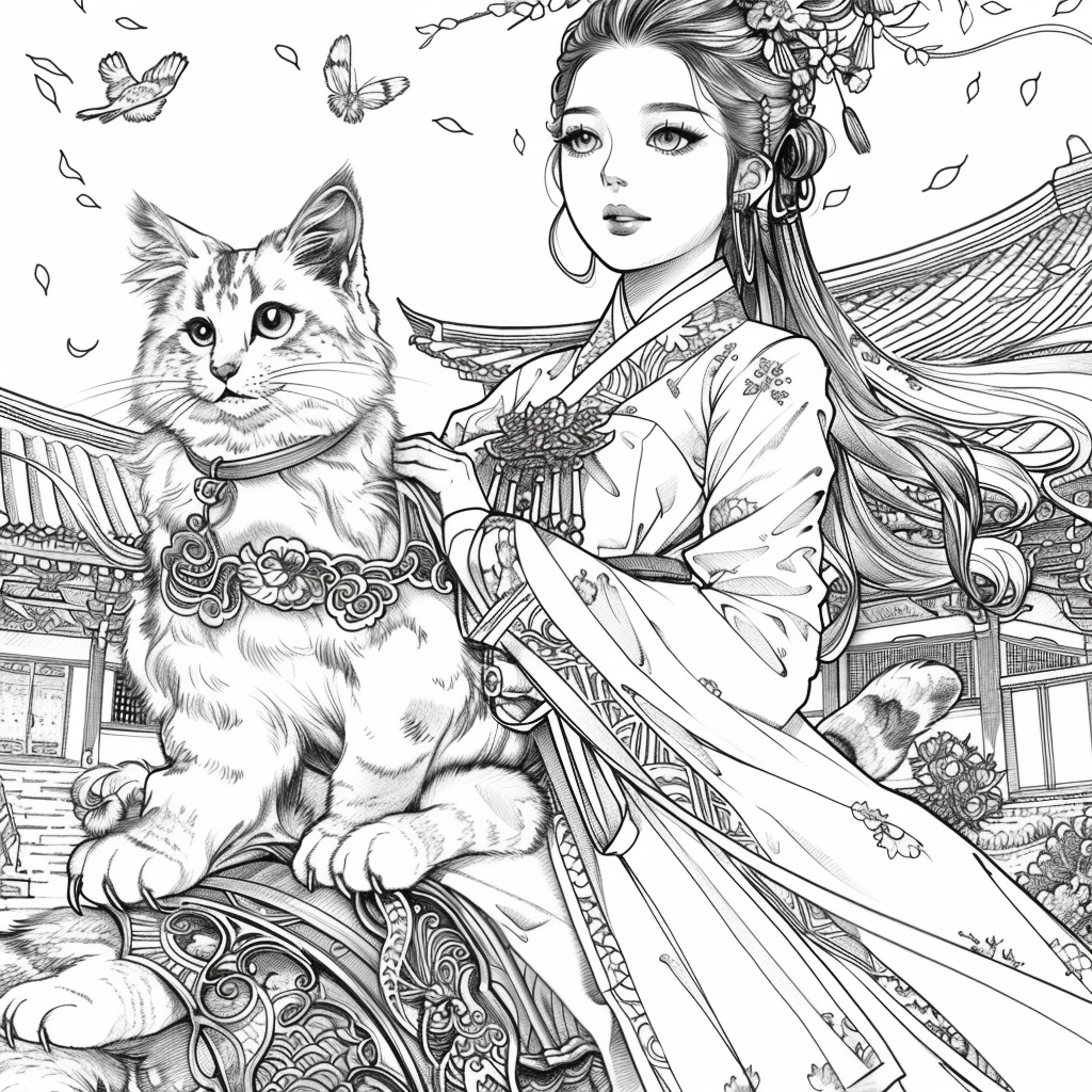 The Enchanted Princess and Her Loyal Cat