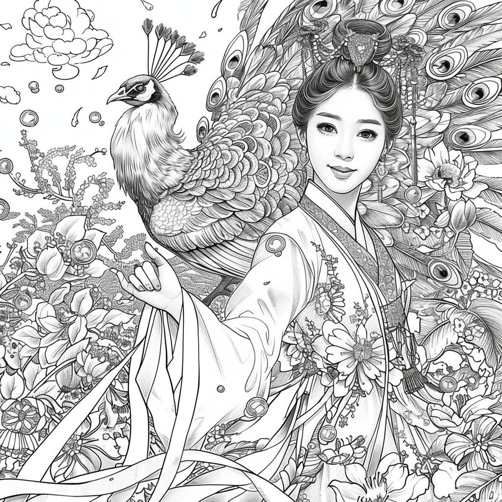 Pearl Blossom Princess – Grace Amid the Peonies