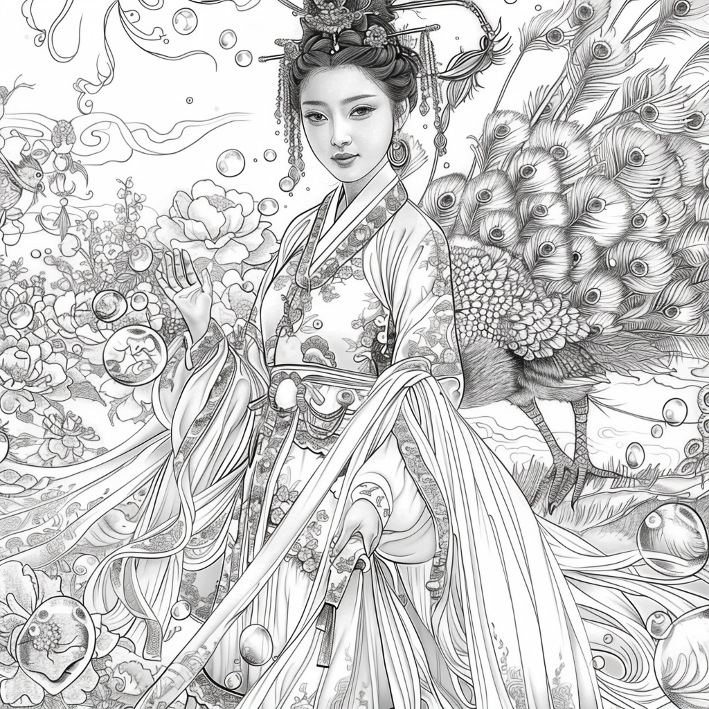 Pearl Blossom Princess – Grace Amid the Peonies