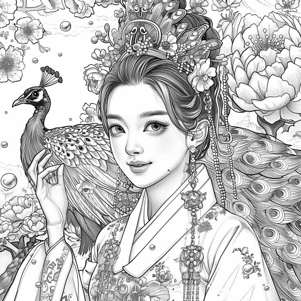 Pearl Blossom Princess – Grace Amid the Peonies
