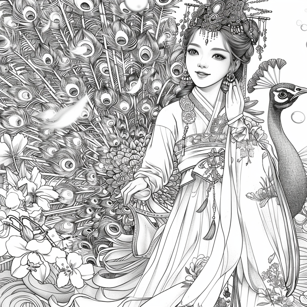 Pearl Blossom Princess – Grace Amid the Peonies