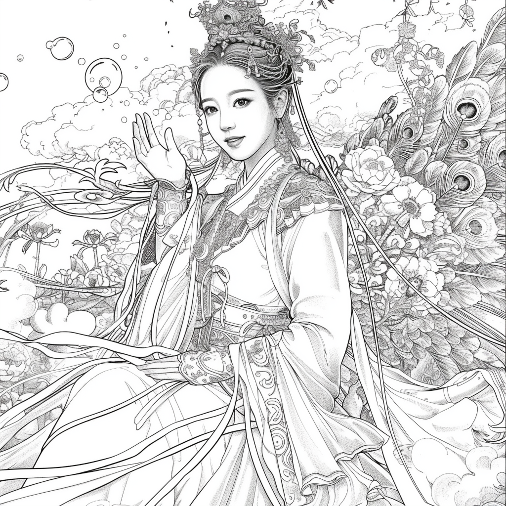 Pearl Blossom Princess – Grace Amid the Peonies