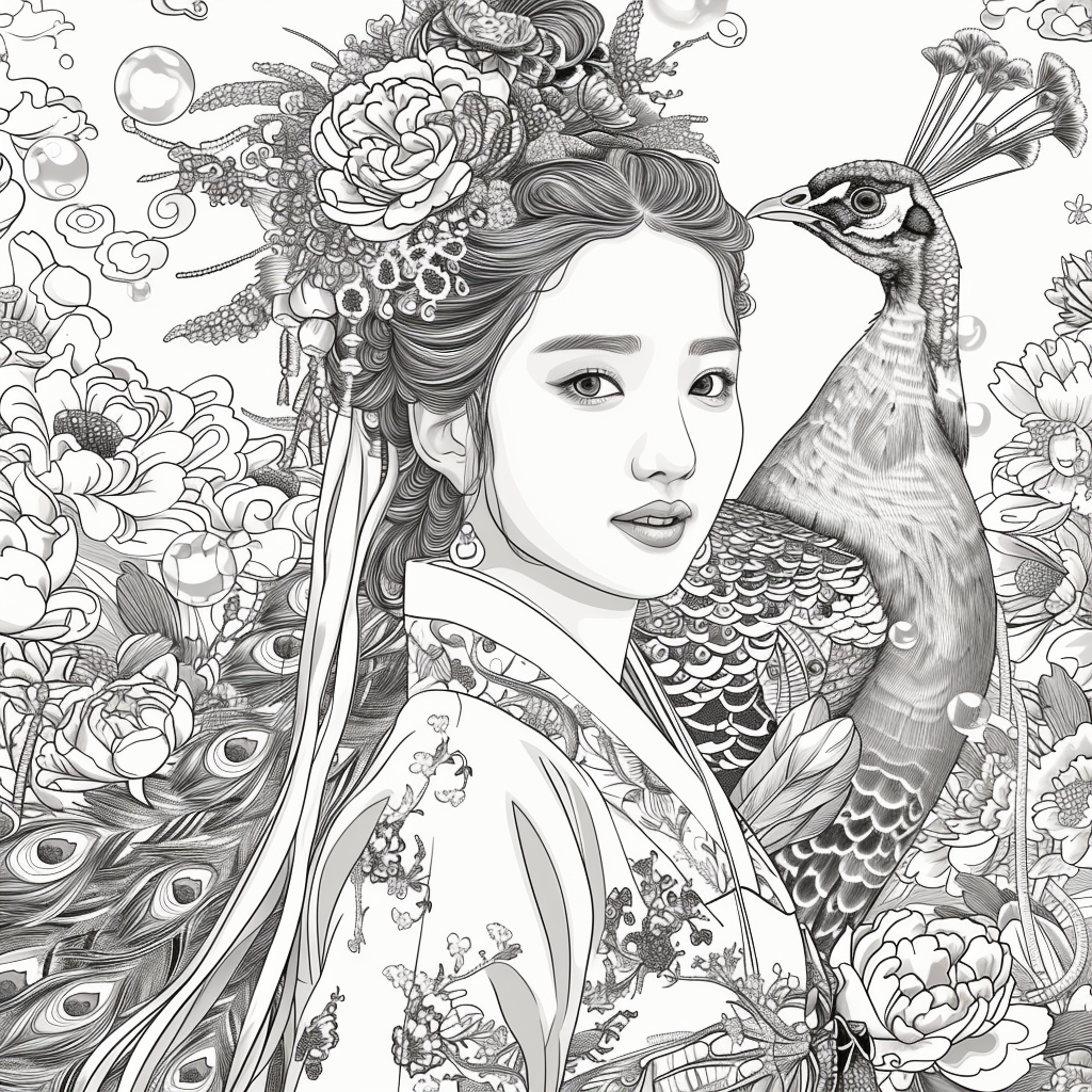 Pearl Blossom Princess – Grace Amid the Peonies