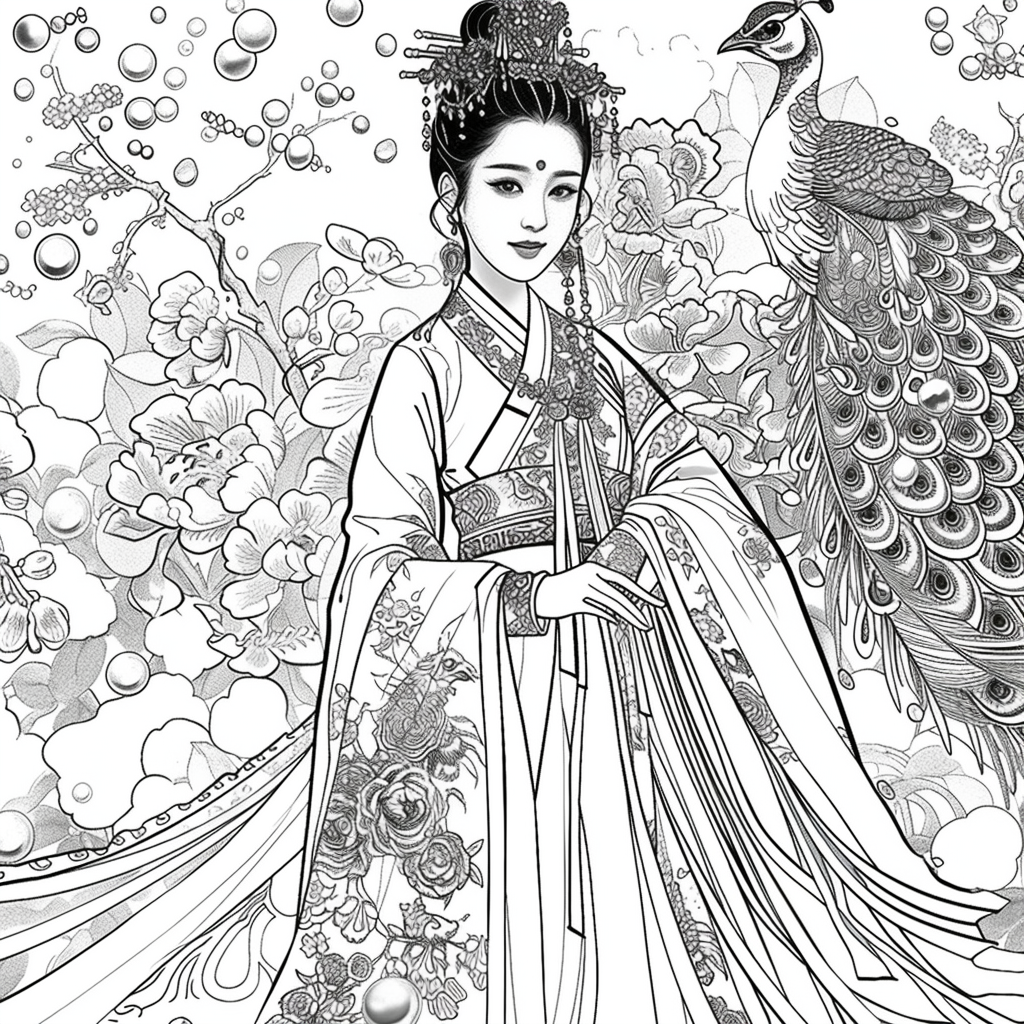 Pearl Blossom Princess – Grace Amid the Peonies