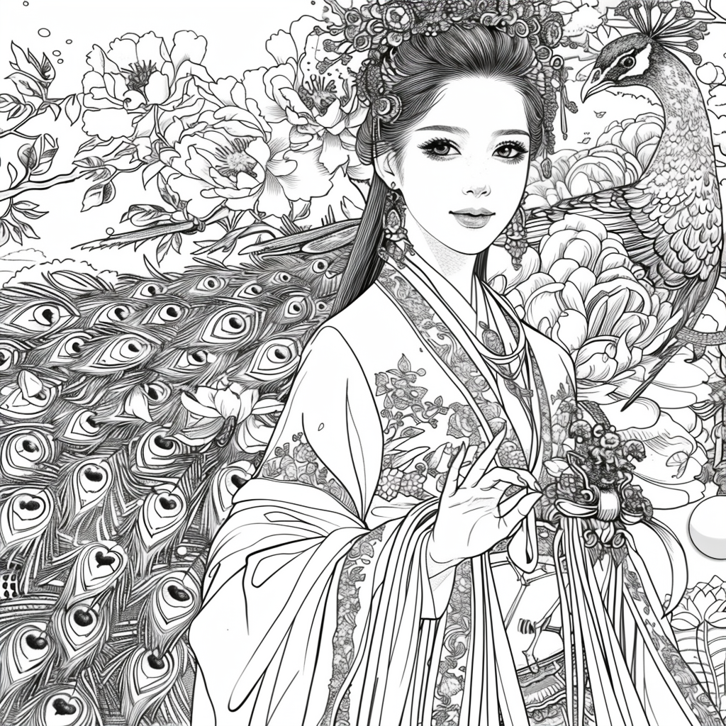 Pearl Blossom Princess – Grace Amid the Peonies