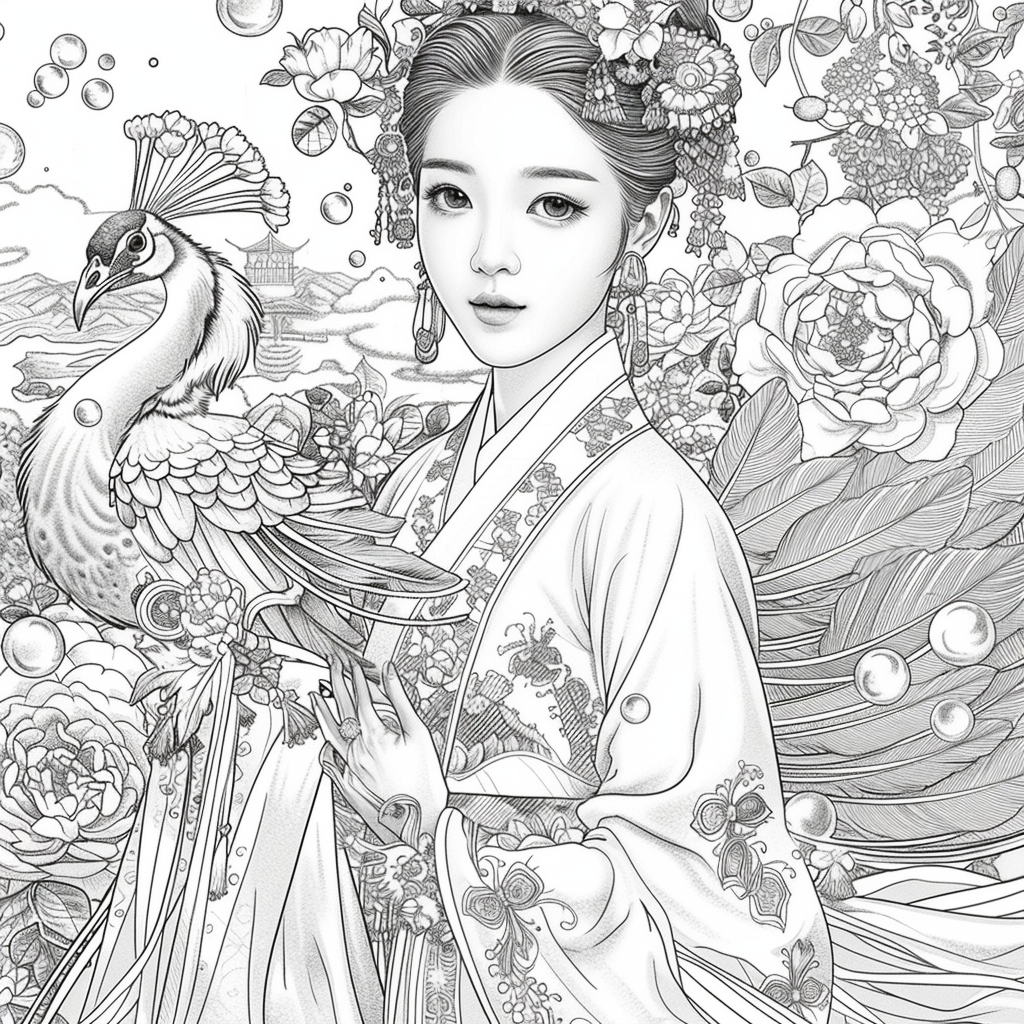 Pearl Blossom Princess – Grace Amid the Peonies