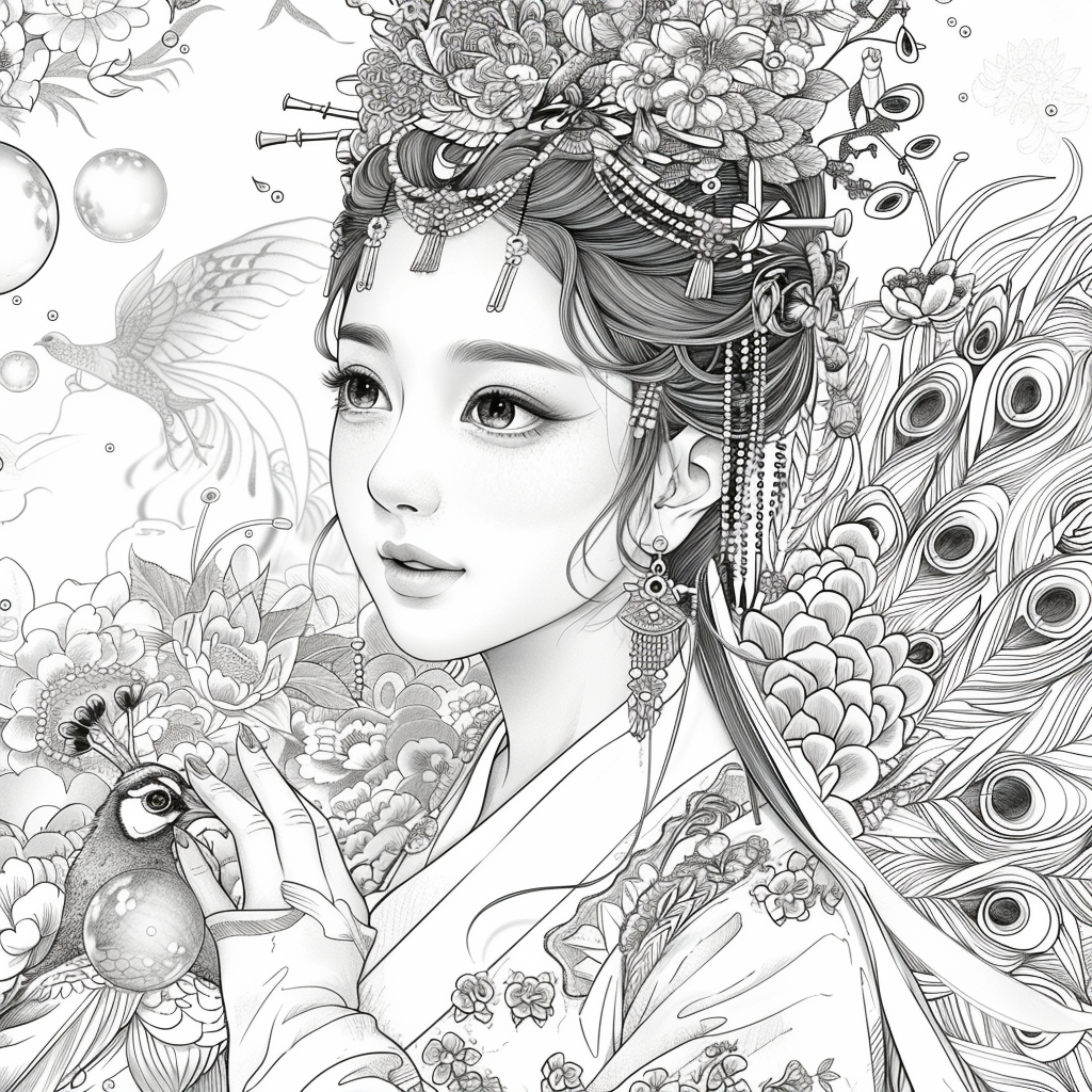 Pearl Blossom Princess – Grace Amid the Peonies