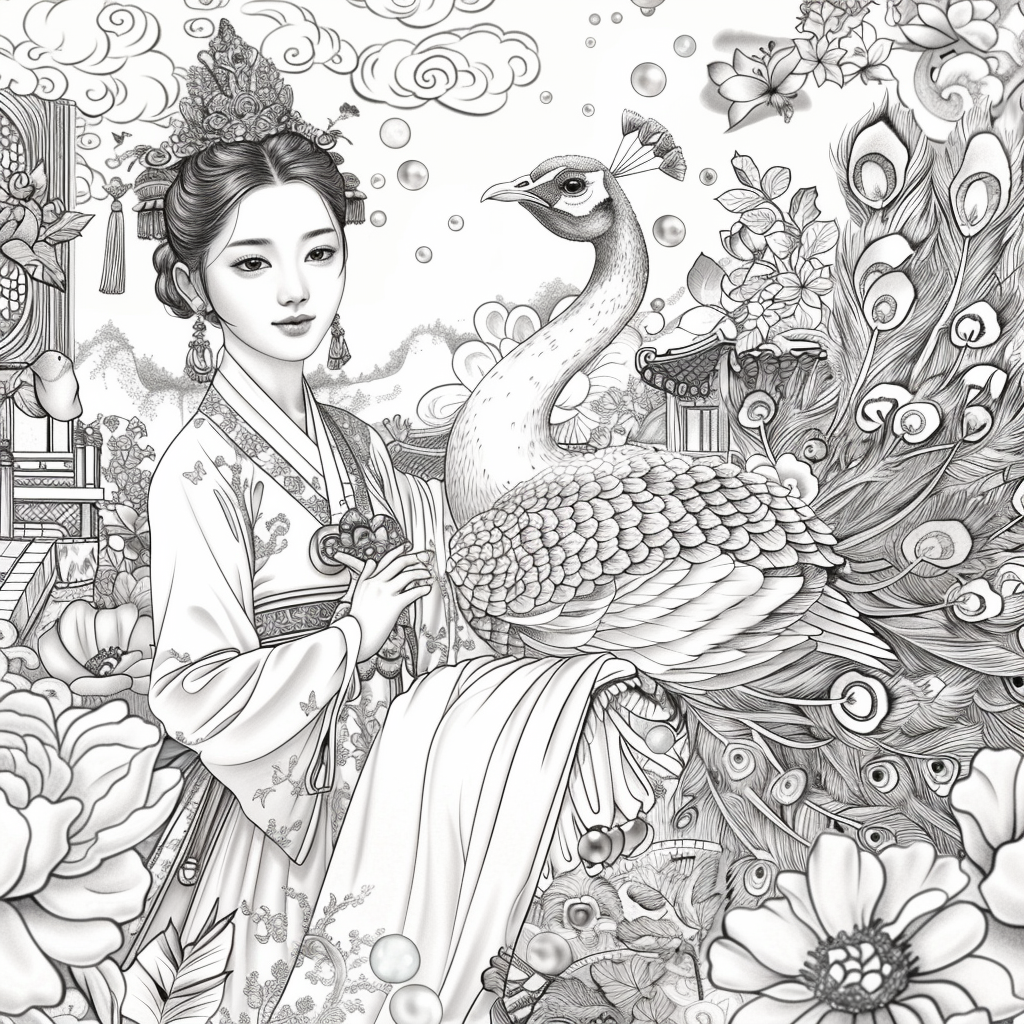 Pearl Blossom Princess – Grace Amid the Peonies