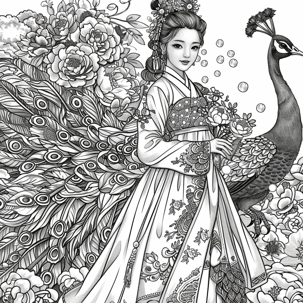 Pearl Blossom Princess – Grace Amid the Peonies