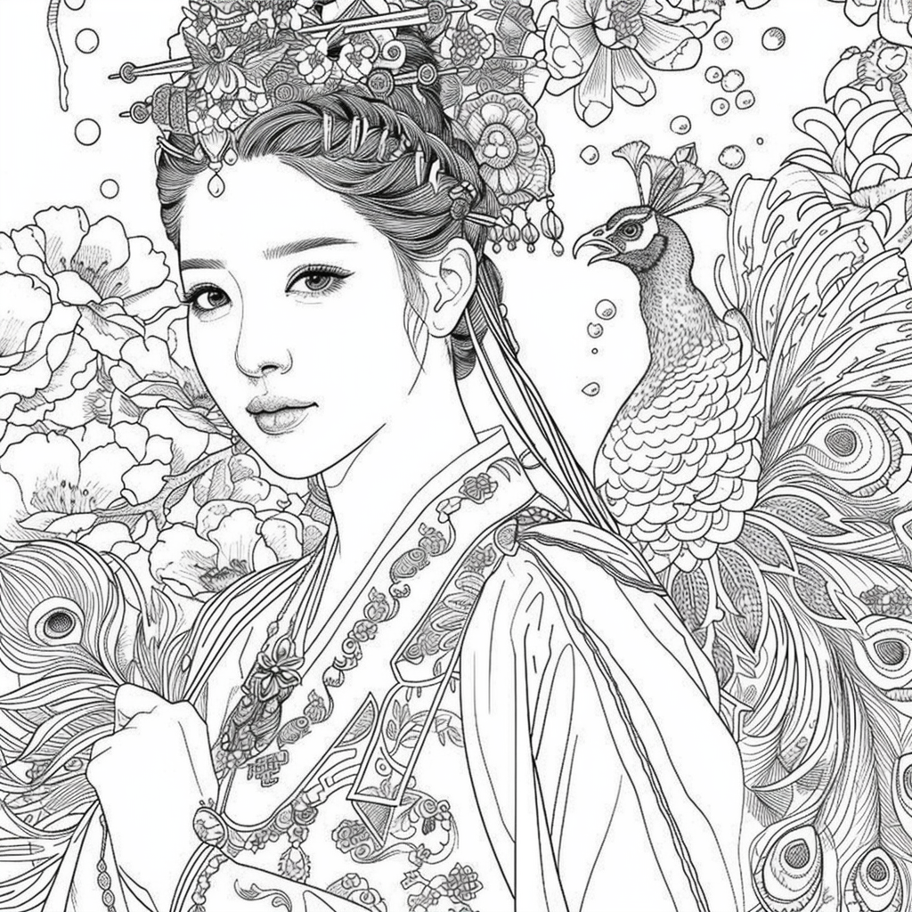Pearl Blossom Princess – Grace Amid the Peonies