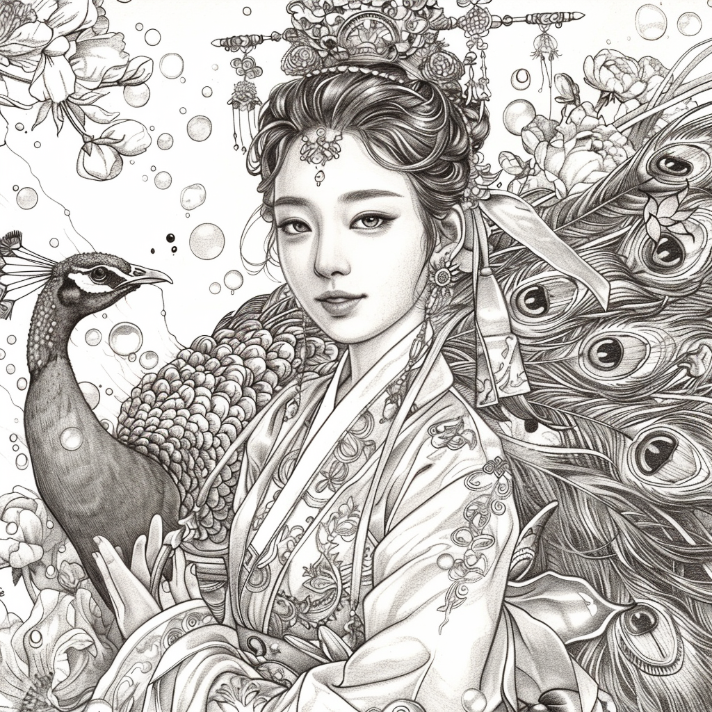 Pearl Blossom Princess – Grace Amid the Peonies