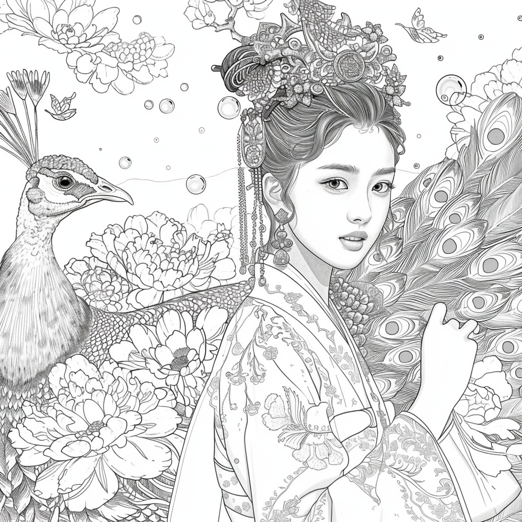 Pearl Blossom Princess – Grace Amid the Peonies