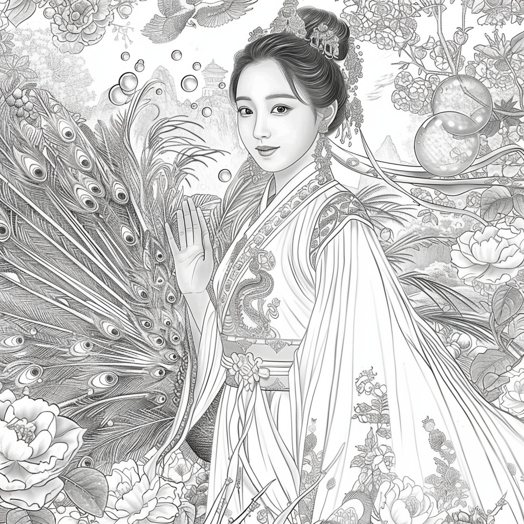 Pearl Blossom Princess – Grace Amid the Peonies
