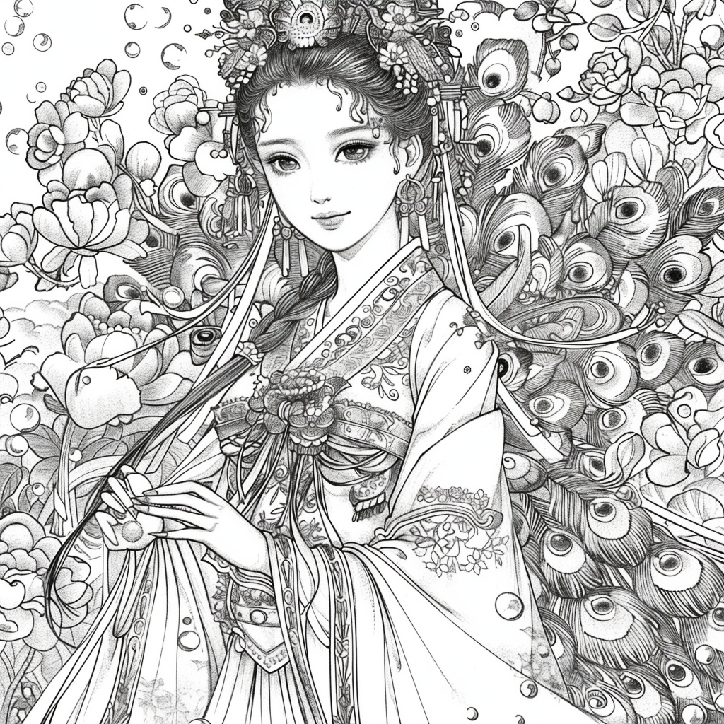 Pearl Blossom Princess – Grace Amid the Peonies