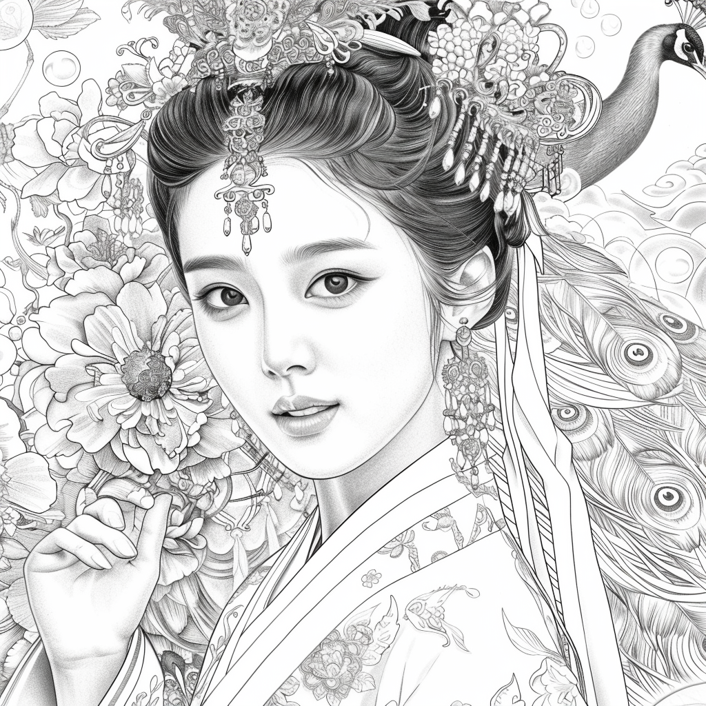 Pearl Blossom Princess – Grace Amid the Peonies