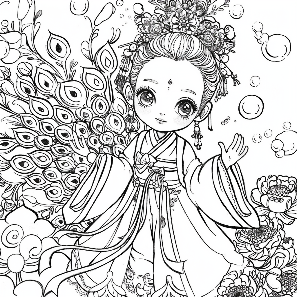 Pearl Blossom Princess – Grace Amid the Peonies