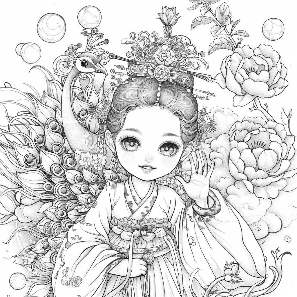 Pearl Blossom Princess – Grace Amid the Peonies
