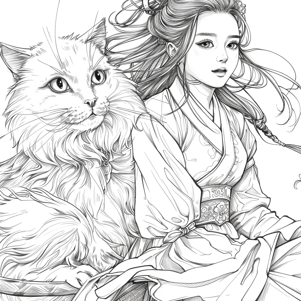 The Enchanted Princess and Her Loyal Cat
