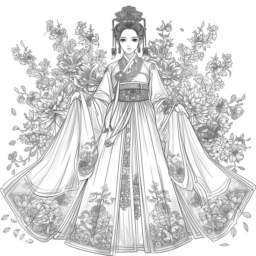 Floral Radiance: The Spirit of Spring in Hanbok
