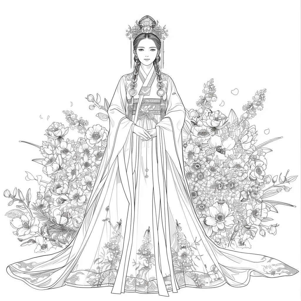 Floral Radiance: The Spirit of Spring in Hanbok