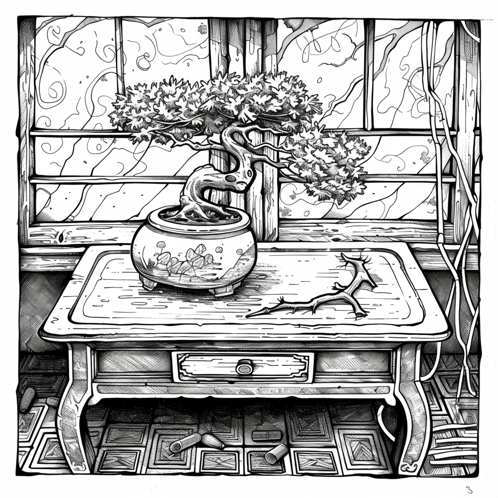 Bonsai by the Mountain Window