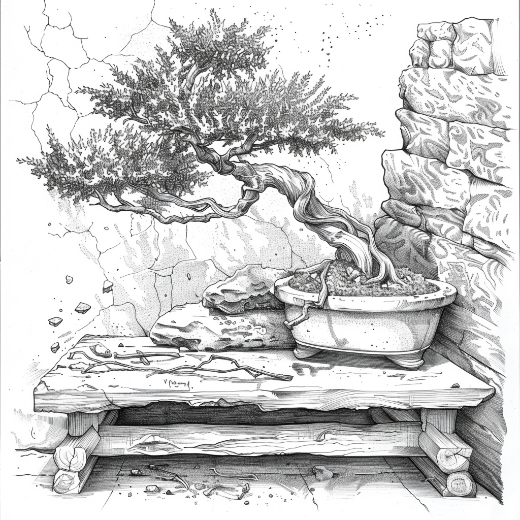 Bonsai by the Mountain Window