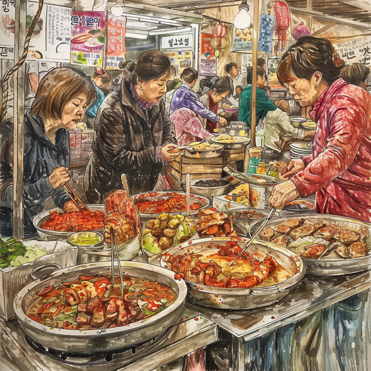 A Day at the Korean Street Market