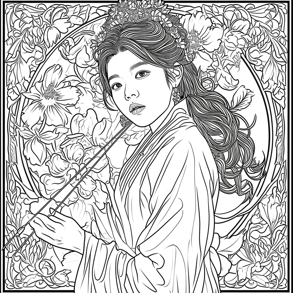 Blossoms of Grace – The Flower Maiden in Hanbok