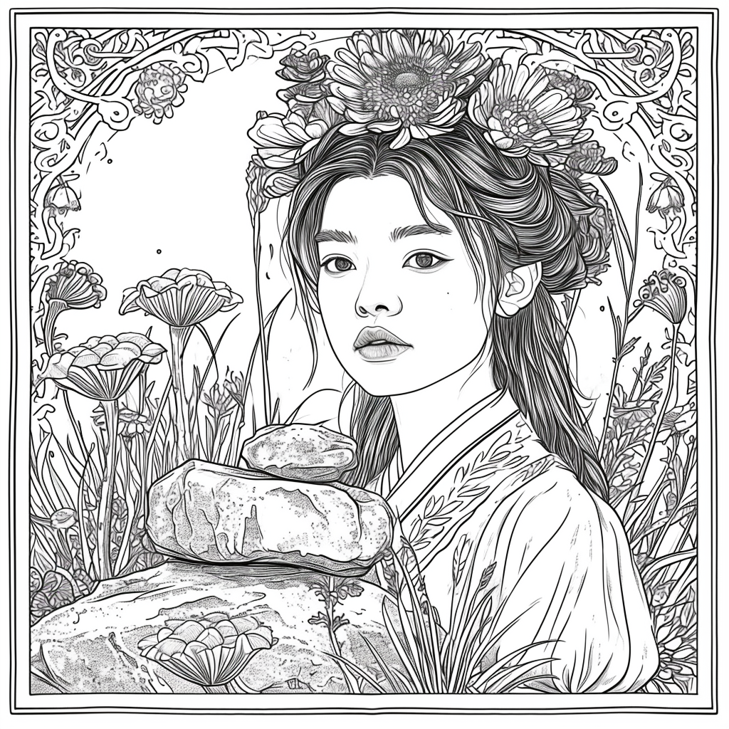 Blossoms of Grace – The Flower Maiden in Hanbok