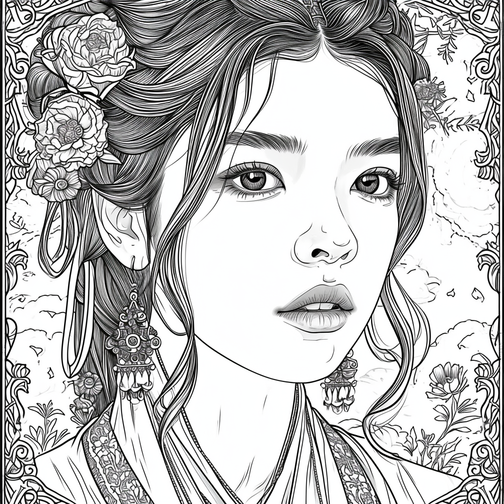 Blossoms of Grace – The Flower Maiden in Hanbok