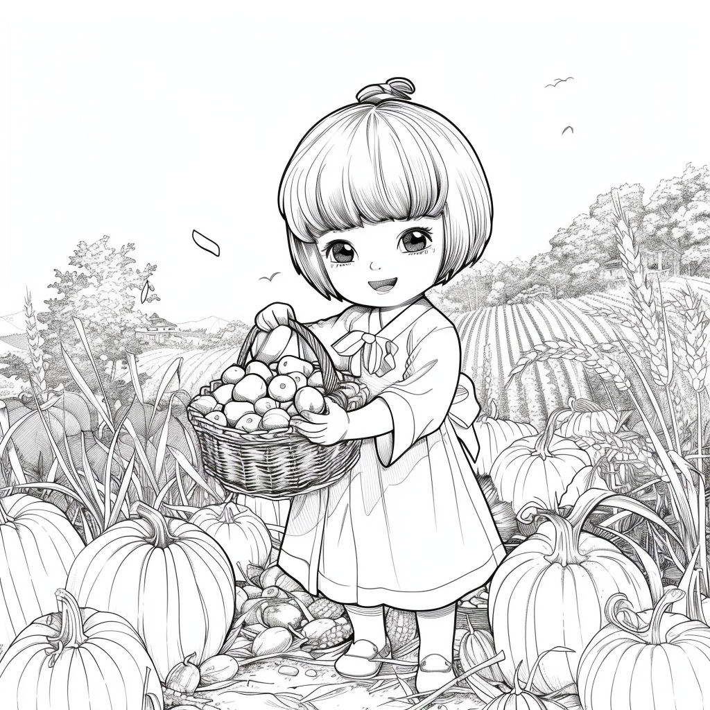 Autumn Harvest Girl