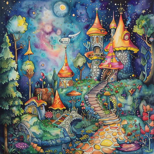 Starlight Hollow – A Whimsical Midnight Village