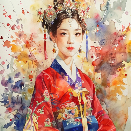 Scarlet Elegance of the Imperial Court