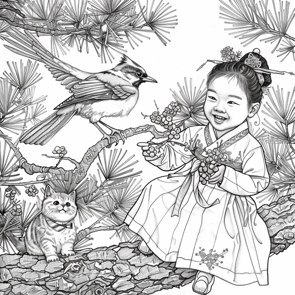 Little Winter Blessing on the Pine Branch