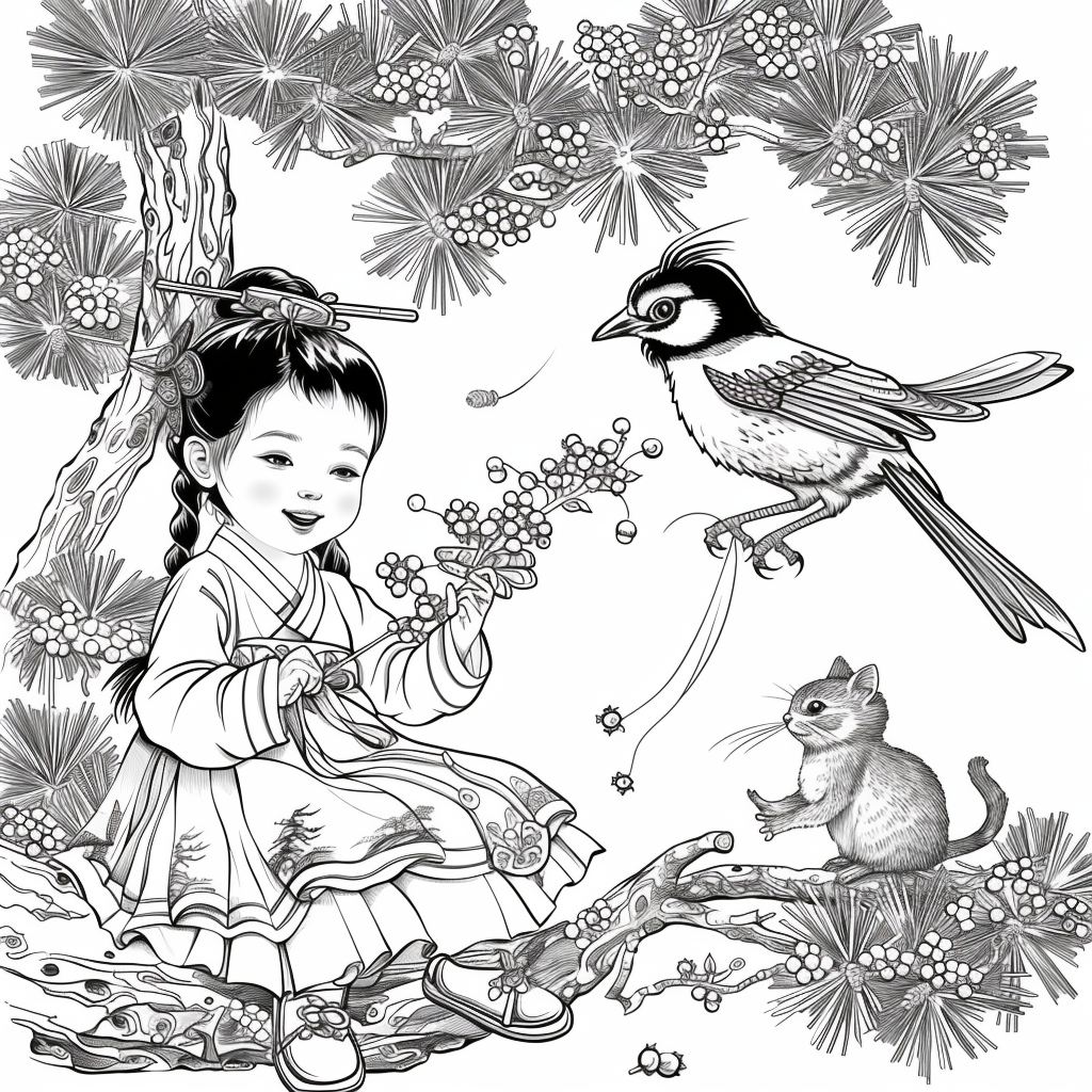 Little Winter Blessing on the Pine Branch