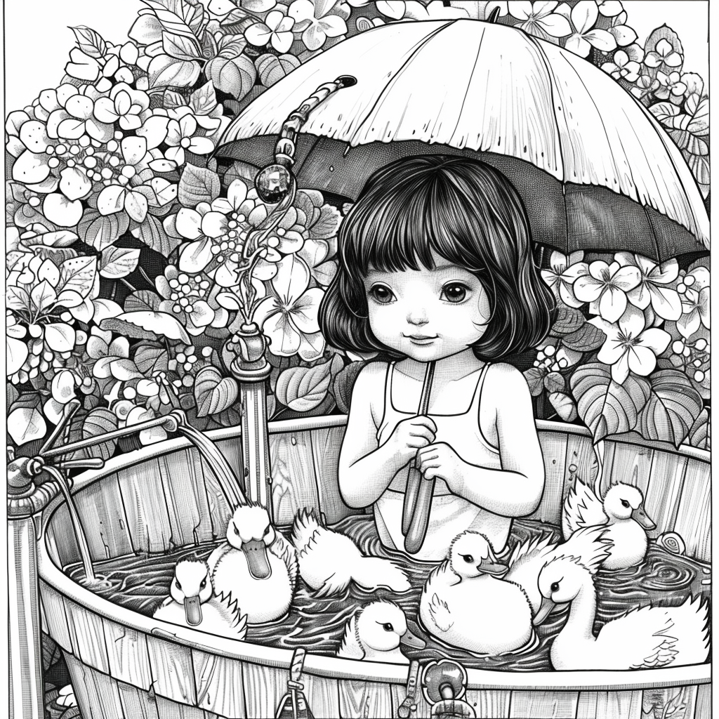 Summer Tub Adventures with Ducklings