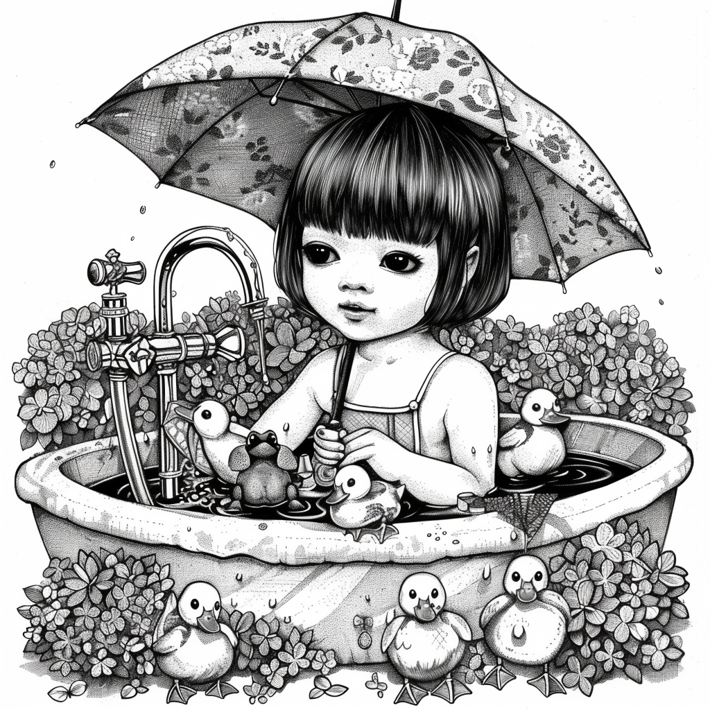 Summer Tub Adventures with Ducklings