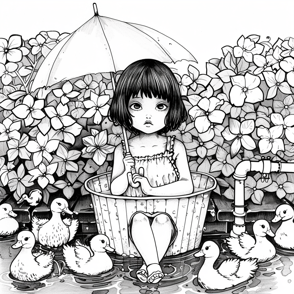 Summer Tub Adventures with Ducklings