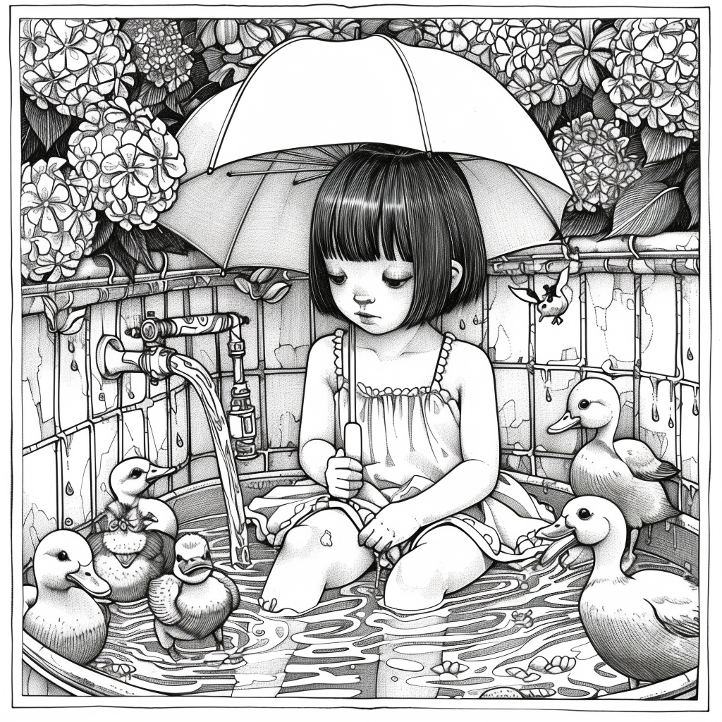 Summer Tub Adventures with Ducklings