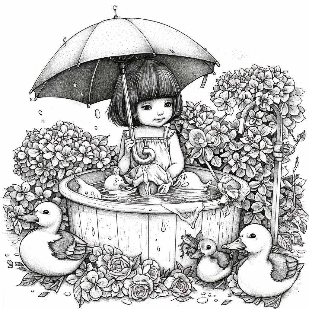 Summer Tub Adventures with Ducklings