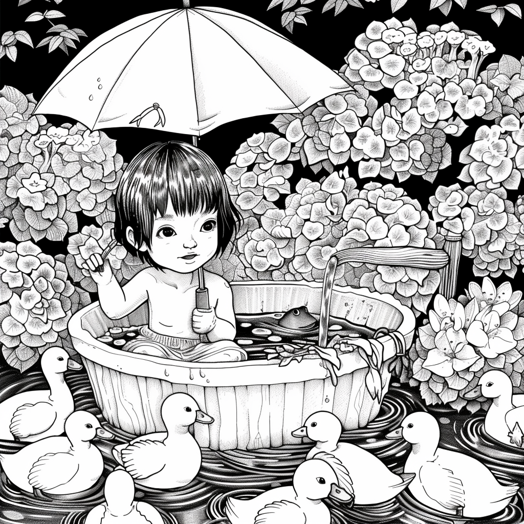 Summer Tub Adventures with Ducklings